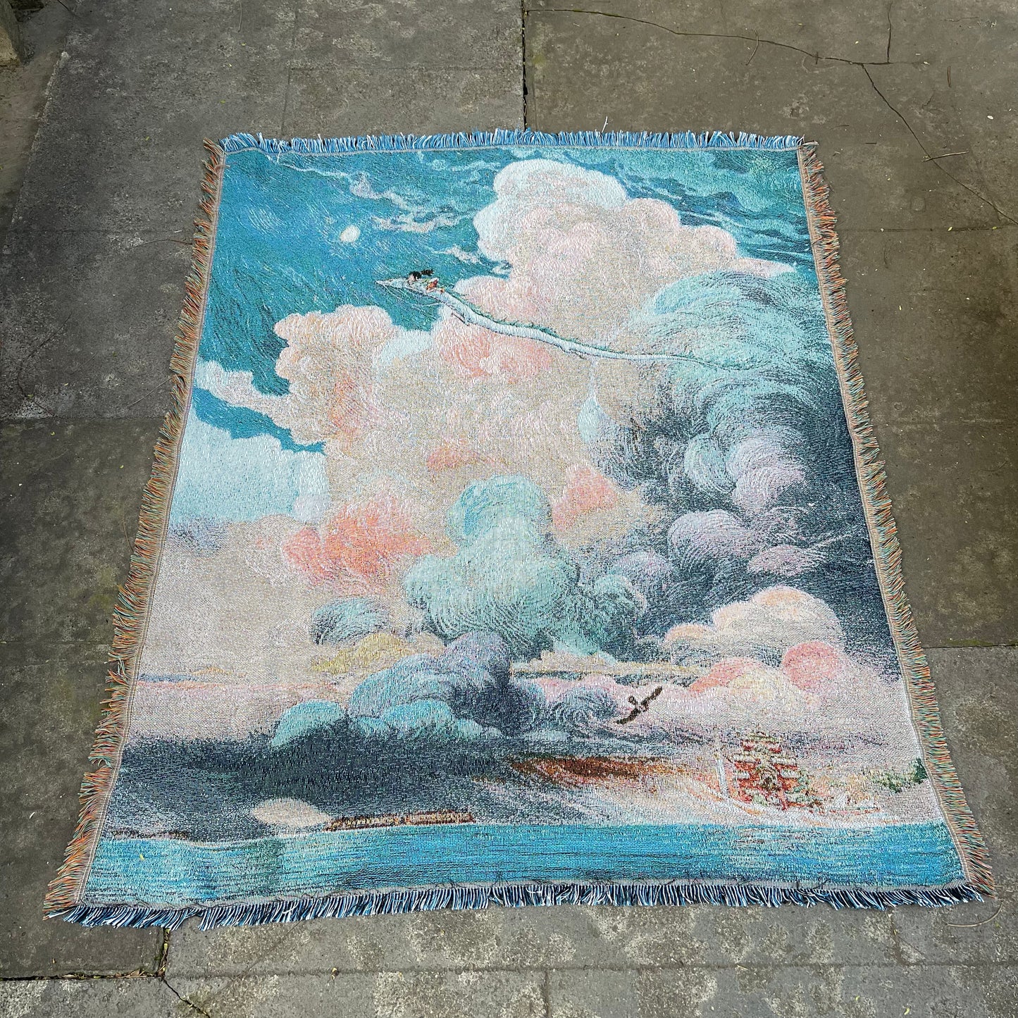 Dragon In Sky - Woven Blanket